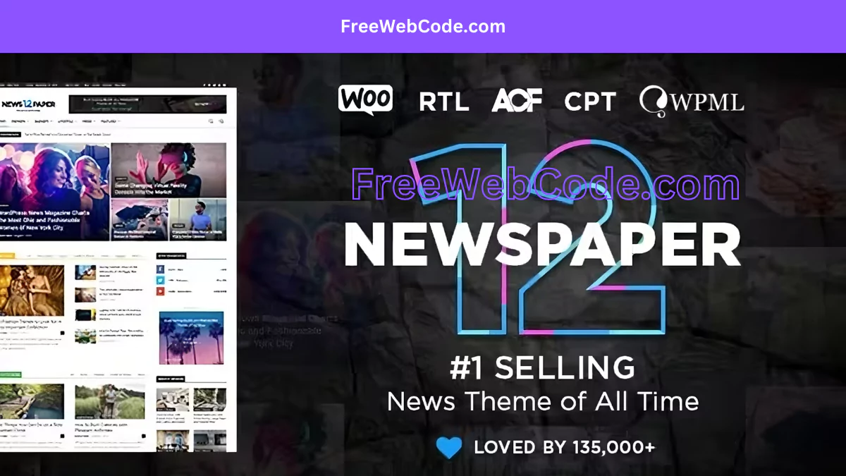 FreeWebCode.com - Newspaper - News & WooCommerce WordPress Theme Free Download