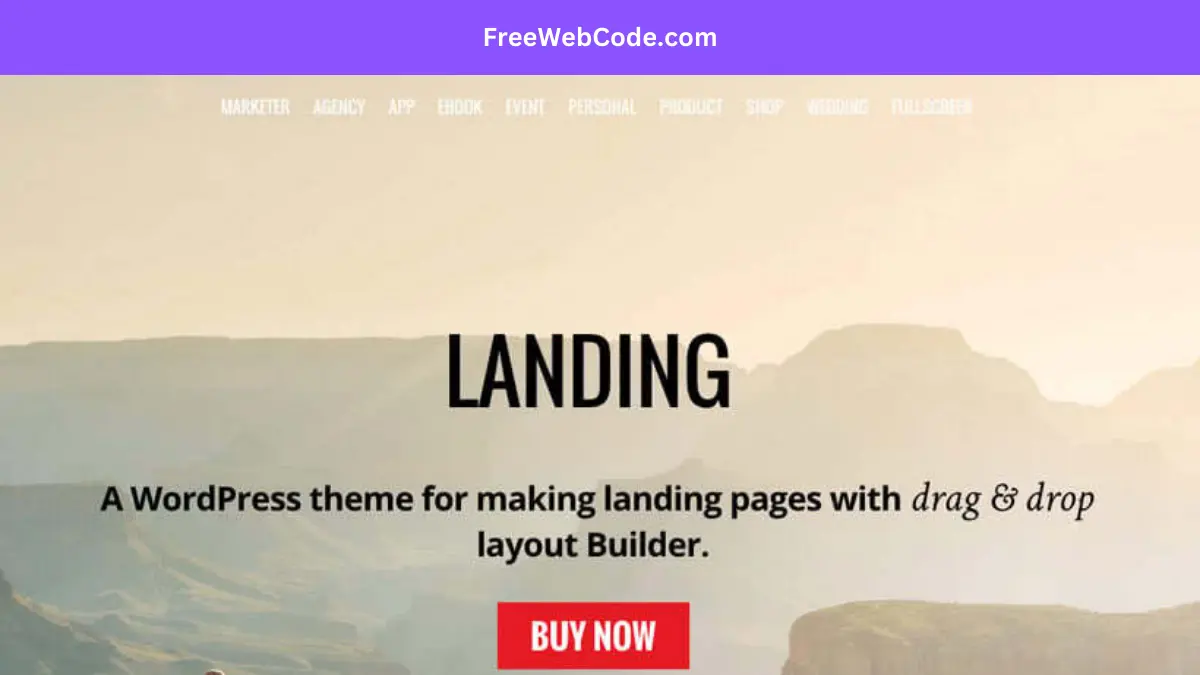 Themify Landing WordPress Theme - FreeWebCode.com