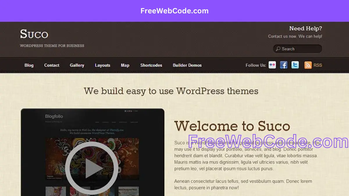 Themify Suco WordPress Theme - FreeWebCode.com